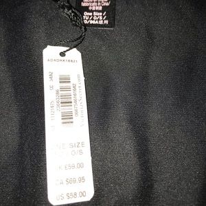 Black satin robe by Victoria’s Secret